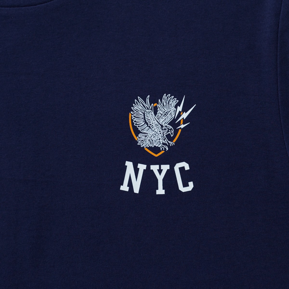 เบสิโค เสื้อยืด ปักลาย NYC สำหรับผู้ชาย รุ่น BCHS24Q2YM102 สีกรมท่า_3