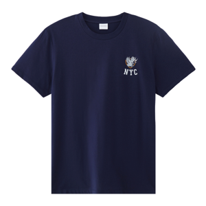 เบสิโค เสื้อยืด ปักลาย NYC สำหรับผู้ชาย รุ่น BCHS24Q2YM102 สีกรมท่า_thumbnail