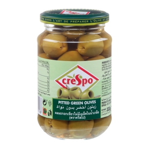Crespo Pitted Green Olives 333g.