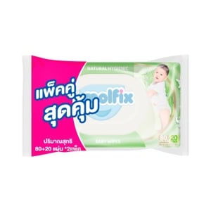 Molped Natural Hygienc Baby Wipe 80pcs. Pack 2