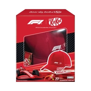 เนสท์เล่ คิดแคท x เอฟวัน ช็อกโกแลตนมสอดไส้เวเฟอร์ 17 ก. x 3 ชิ้น + หมวกคิทแคท เอฟวัน 1 ใบ_thumbnail