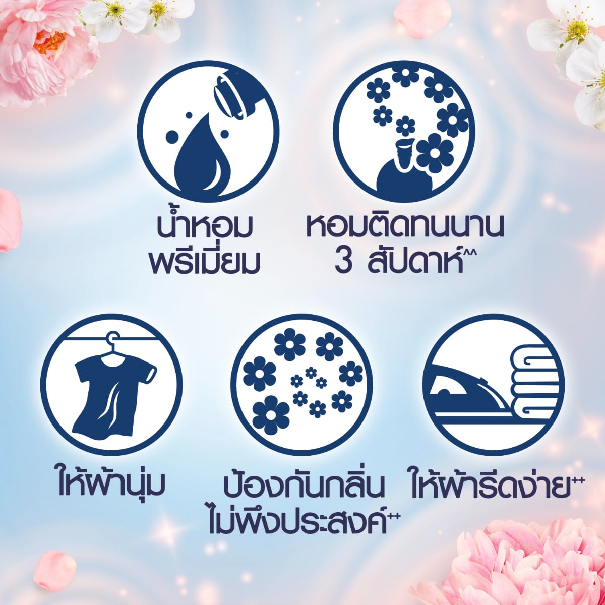 ดาวน์นี่ น้ำยาปรับผ้านุ่ม กลิ่นดอกไม้สดและลูกพีช 1 ล._9