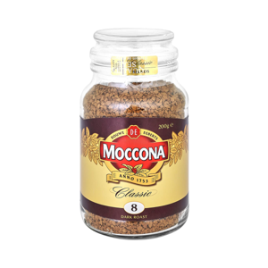 Moccona Classic Dark Roast No.8 Premium Instant Coffee Jar 200g.