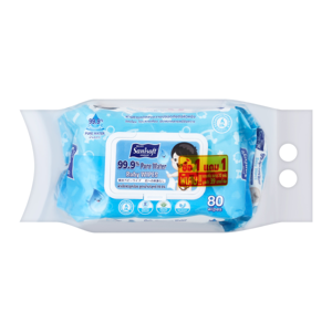 Sanisoft 99.9percent Pure Water Baby Wipes 80sheets