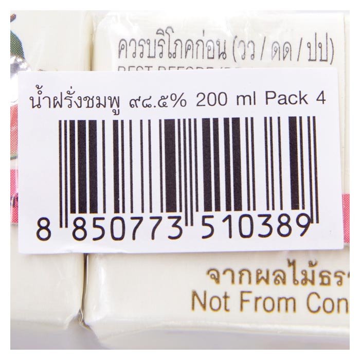 ดอยคำ น้ำฝรั่งชมพู 98.5% 200 มล. แพ็ค 4_8