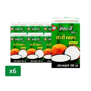 Aroy D Coconut Milk 250ml. Pack 6