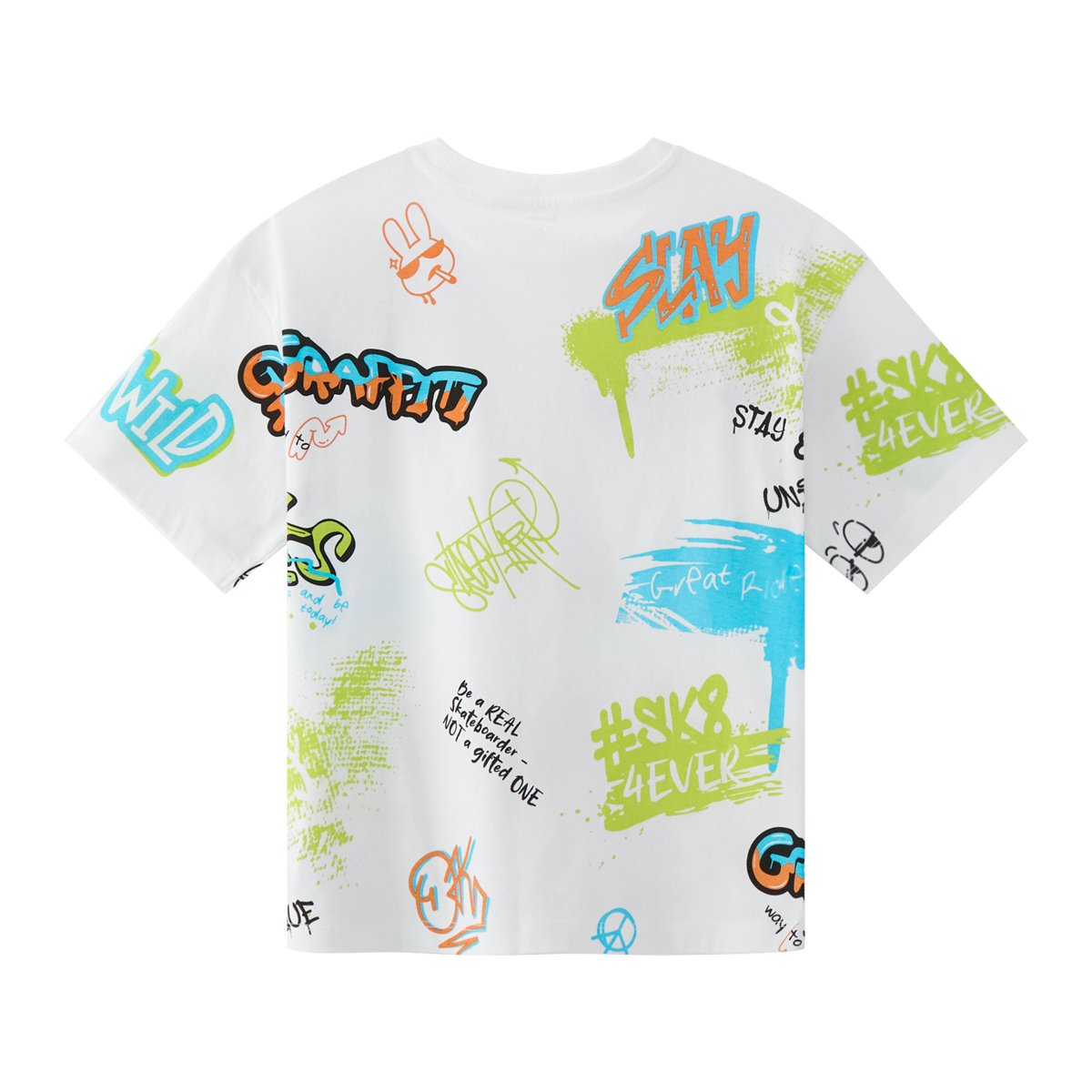 เบสิโค เสื้อยืดคอกลมแขนสั้น พิมพ์ลาย สำหรับเด็กชาย รุ่น FKMG2405LB001 สีขาว_1