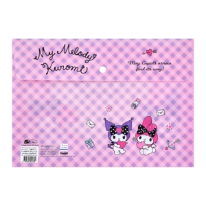 แบร์รอนกิ๊ฟ x คุโรมิ แฟ้มกระดุม A4 รุ่น KUF006 สีม่วง คละลาย_thumbnail_5