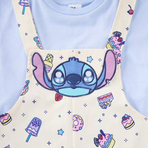 ดิสนีย์ ชุดเอี๊ยมเด็กหญิง Stitch รุ่น FMTN2508LG001 สีครีม_thumbnail_3