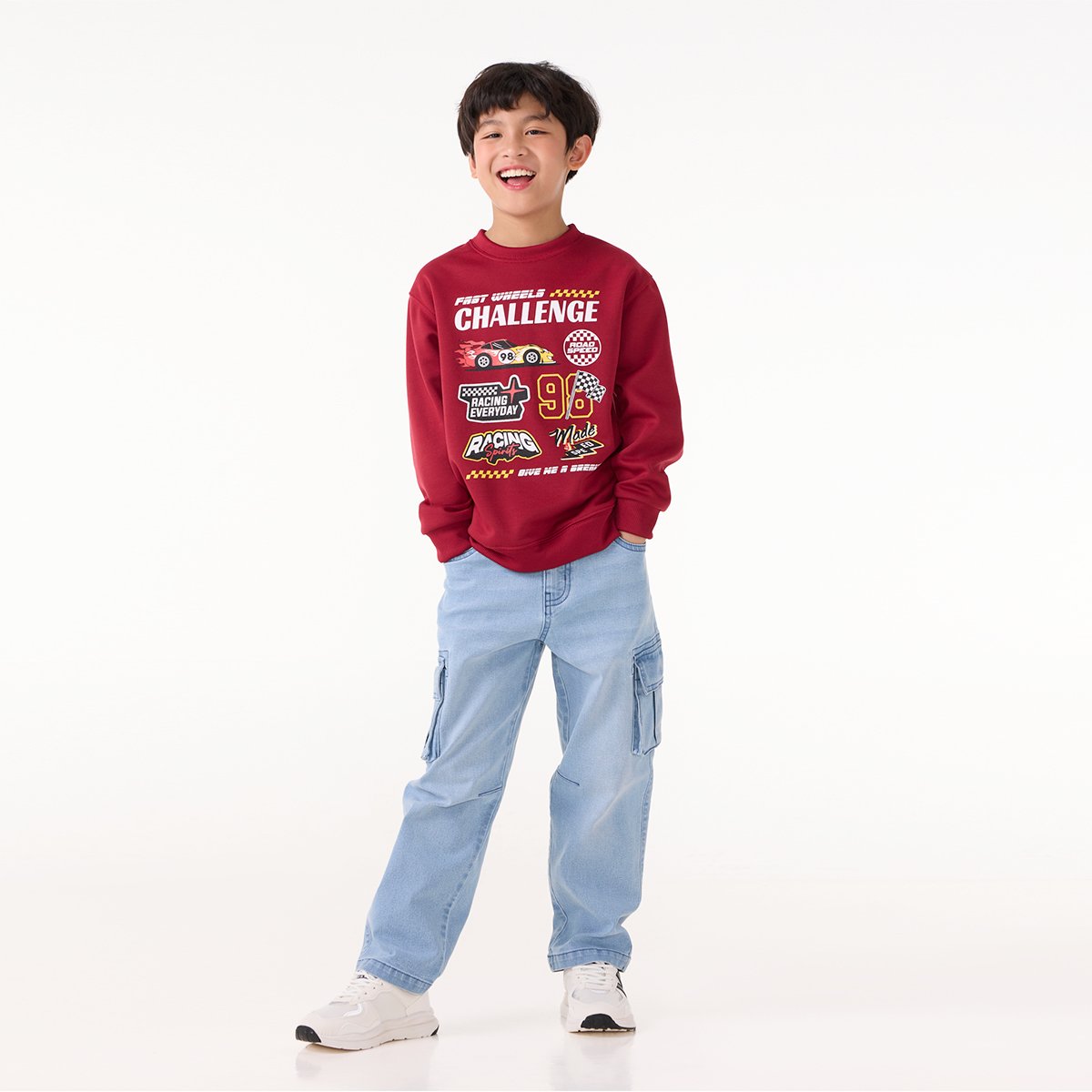 เบสิโค เสื้อแขนยาว สำหรับเด็กชาย รุ่น FCAL2509LB04W สีแดง_6