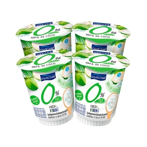 DUTCHIE 0% Fat Yogurt with Nata de Coco 125 g. Pack 4