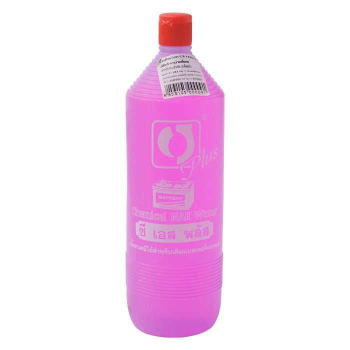 ซี.เอส. น้ำกลั่นแบตเตอรี่ สีชมพู 1100 มล.