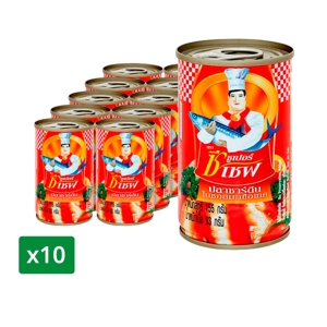 ซูเปอร์ซีเชฟ ปลาซาร์ดีนในซอสมะเขือเทศ 155 ก. แพ็ค 10