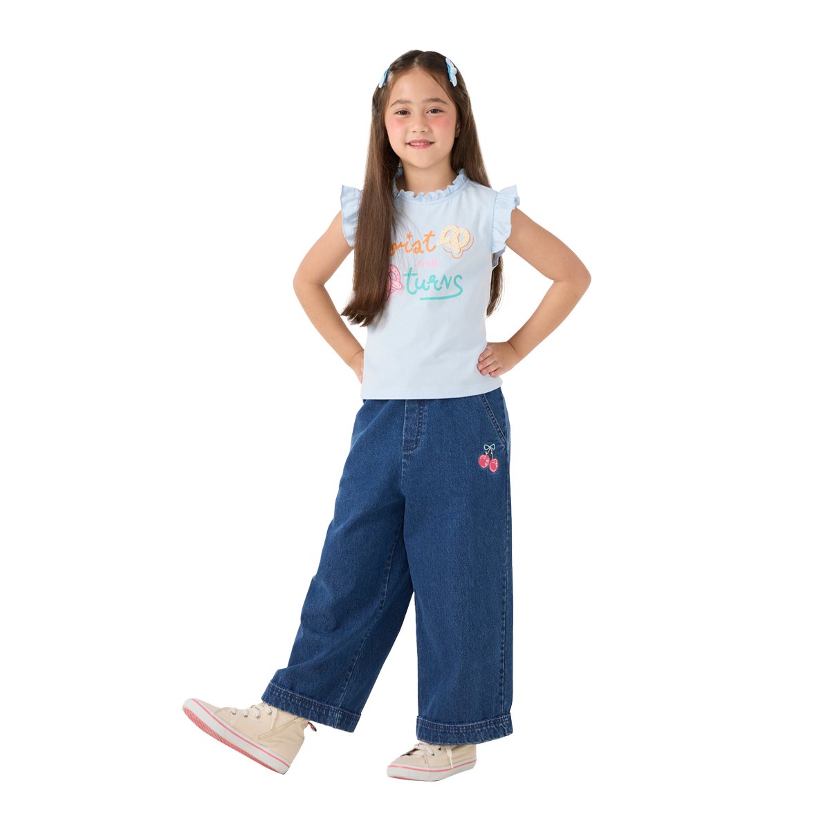 เบสิโค เสื้อ สำหรับเด็กหญิง รุ่น FMMX2510LG006 สีฟ้า_5