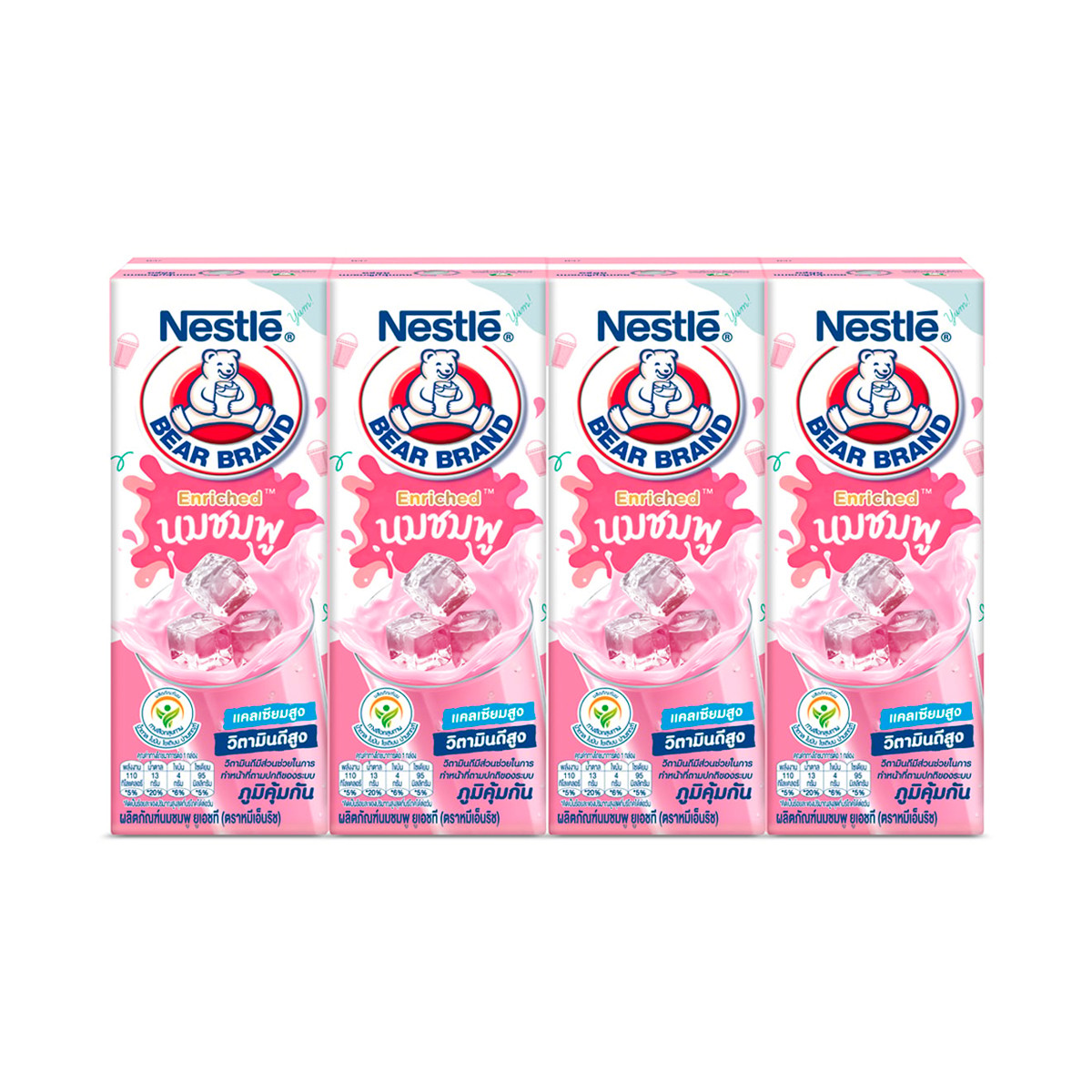 ตราหมีเอ็นริช นมชมพู ยูเอชที 170 มล. x 4 ชิ้น