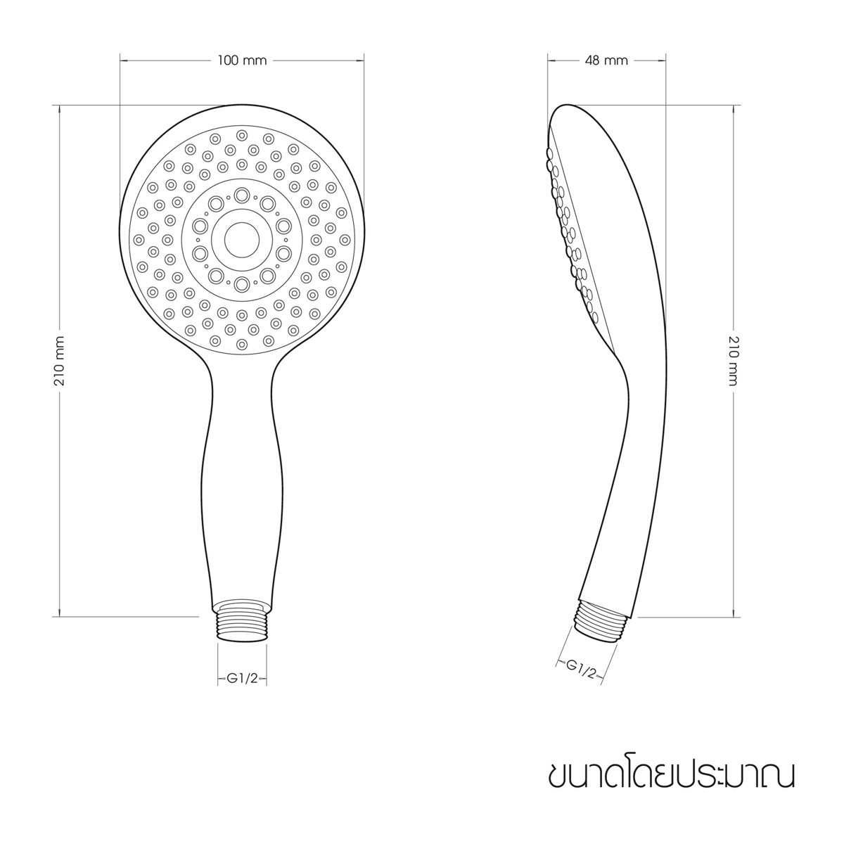 ดับบลิวเอสพี ชุดฝักบัวพร้อมสาย รุ่น WSP-311 สีโครม_4