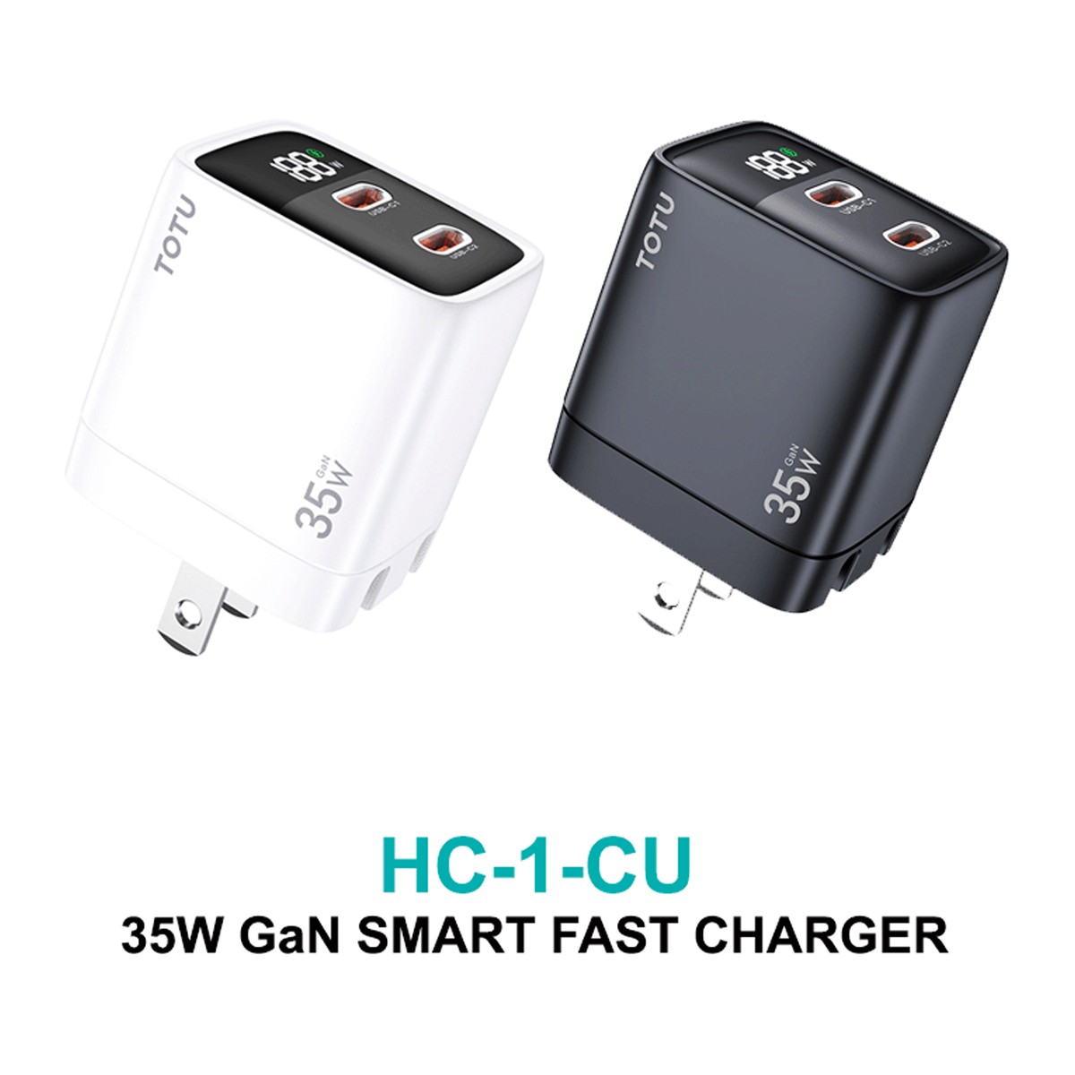 โททู อะแดปเตอร์ 35W GaN Smart รุ่น HC-1-CU คละสี_4