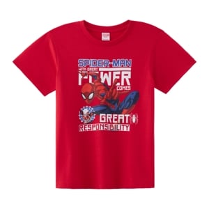 มาร์เวล x เบสิโค เสื้อยืด สำหรับเด็กชาย รุ่น BMTN2601LB003 สีแดง_thumbnail