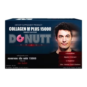 Donutt Collagen M Plus 15000 Grape Flavour 15g. Pack 10sachets