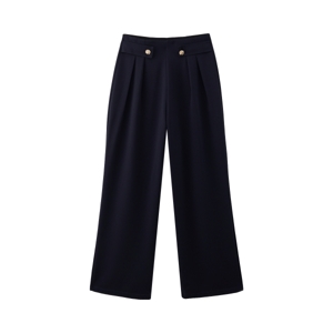 BESICO Women's Trousers Navy Blue Size S