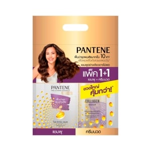 แพนทีน แชมพู โททัล แดมเมจแคร์ 560 มล. + 3 มินิท มิราเคิล คอลลาเจน รีแพร์ เซรั่มคอนดิชั่นเนอร์ 450 มล._thumbnail