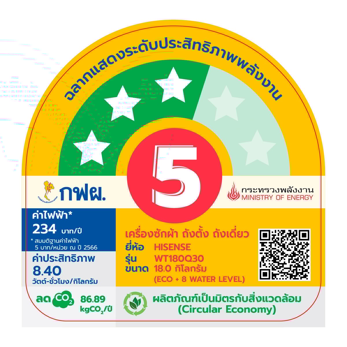 ไฮเซ่นส์ เครื่องซักผ้าฝาบน รุ่น WT180Q30 ขนาด 18 กก. สีดำ_3