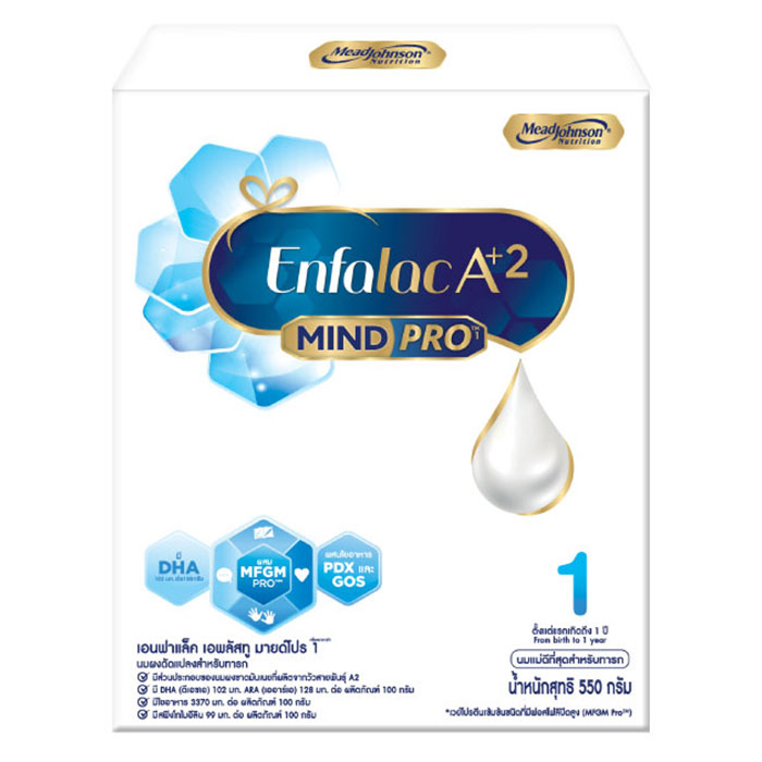 เอนฟาแล็ค เอพลัสทู มายด์โปร นมผงดัดแปลงสำหรับทารก สูตร 1 ขนาด 550 ก.