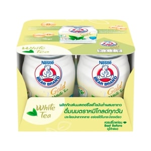 BEAR BRAND Gold Low-Fat Sterilized Milk with White Tea 140ml. x 4 units