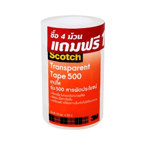 SCOTCH Clear Tape Model 500 18mm. x 33m. Pack 4+1