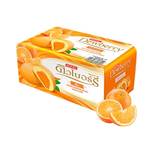 DEWBERRY Puff Cake with Orange Flavored Cream 15 g. Pack 6 ea