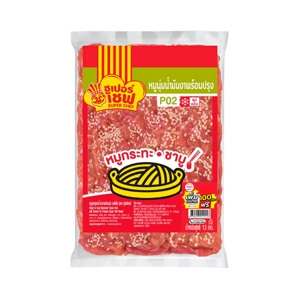 ซูเปอร์เชฟ หมูนุ่มปรุงรสน้ำมันงาพร้อมปรุง แช่แข็ง 1 กก.