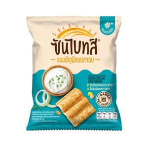ซันไบทส์ ขนมธัญพืชอบกรอบ รสซาวครีมและหัวหอม 50 ก.