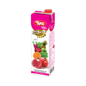TIPCO 100% Mixed Vegetable & Fruit Juice w/ Dietary Fiber Pomegranate Formula 1 L.
