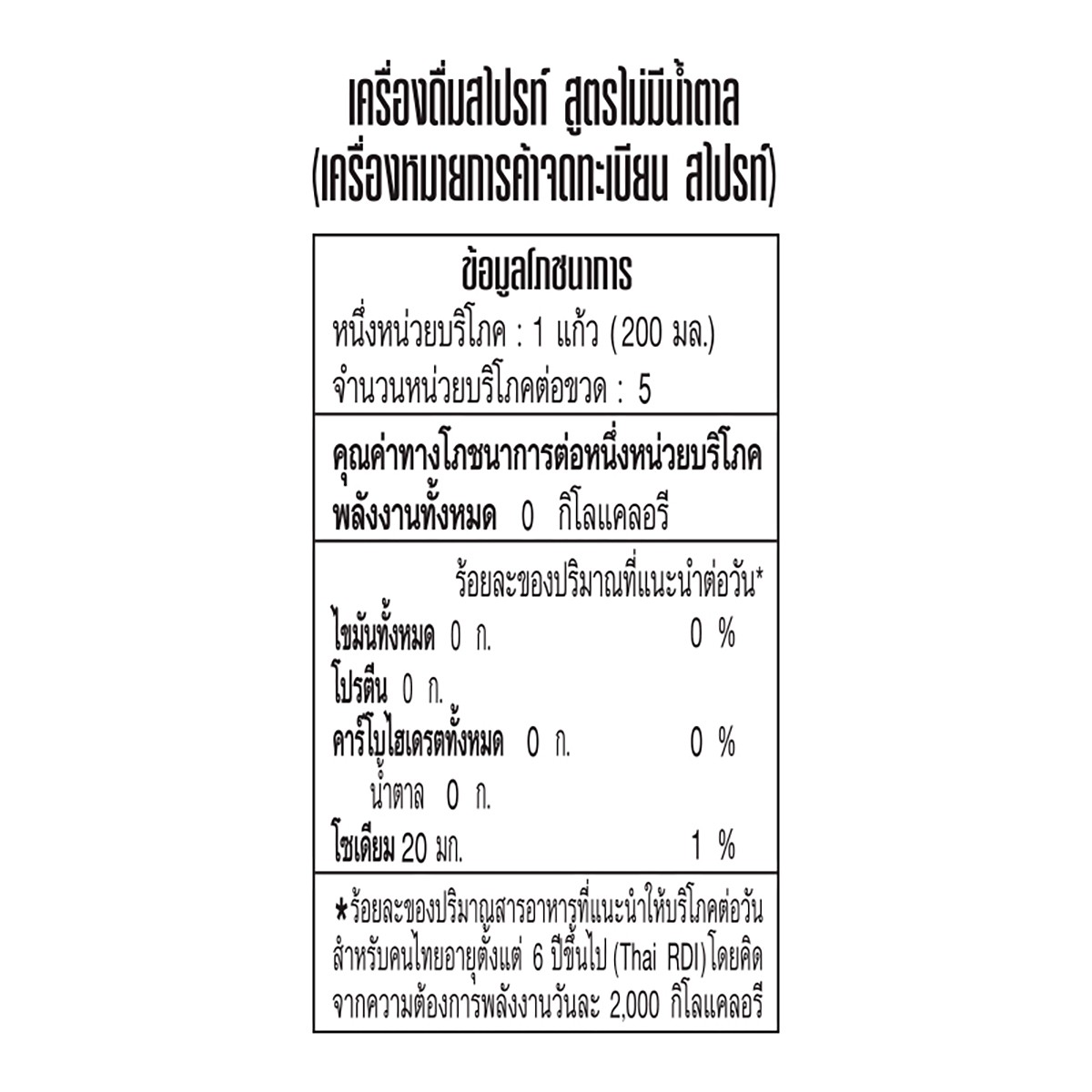 สไปร์ท น้ำอัดลม สูตรไม่มีน้ำตาล 1 ล. x 12 ชิ้น_5