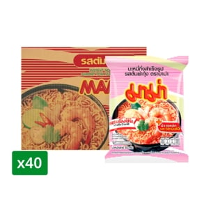Mama Instant Noodles Shirmp Tom Yum Flavour 55g. Pack 40sachets