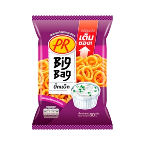 พี.อาร์. ข้าวเกรียบรสซาวครีมและหัวหอม 80 ก.