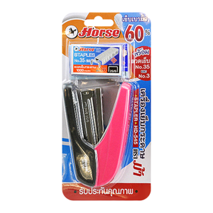 ตราม้า เครื่องเย็บกระดาษ รุ่น H-545 + ลวดเย็บเบอร์ 35-1M สีชมพู_thumbnail