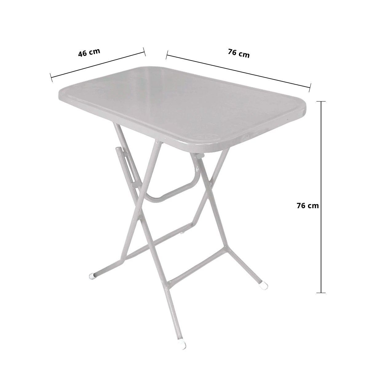เบสิโค โต๊ะพับอเนกประสงค์ รุ่น NF-61 ขนาด 76 x 46 x 75 ซม. สีเทา_1