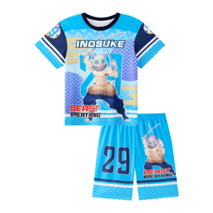 ดาบพิฆาตอสูร ชุดไฮเกรดเสื้อและกางเกง สำหรับเด็กชาย รุ่น FMAR2512LB010 สีฟ้า