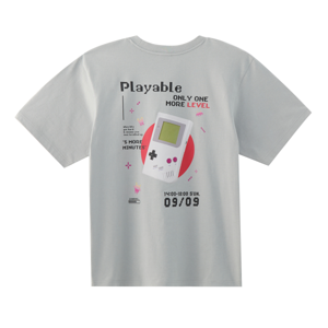เบสิโค เสื้อแขนสั้นโอเวอร์ไซส์ สำหรับผู้ชาย รุ่น FASN25Q3YM010 สีเทา_thumbnail_1
