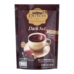 Cocoa Dutch Cocoa 3in1 Dark 22g. Pack 5sachets