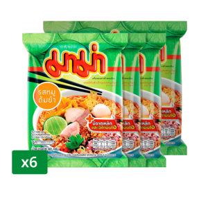 Mama Instant Noodles Pork Tom Yum Flavour 60g. Pack 6