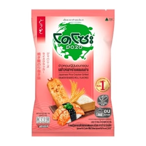 Dozo Japanese Rice Cracker Grilled Salmon Seaweed Roll Flavored 56g.