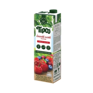 ทิปโก้ น้ำเชอร์รี่เบอร์รี่ ผสมน้ำองุ่น 100% 1,000 มล.