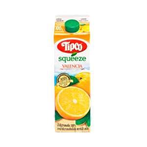 Tipco Squeeze Pasteurized Valencia Orange Juice 1ltr.