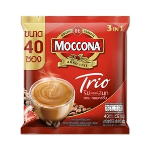 Moccona Trio 3in1 Rich and Smooth Instant Coffee 15.8g. Pack 40sachets