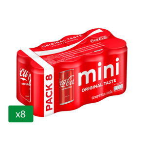 Coke Original 180ml. Pack 8