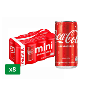COKE Mini Original Taste Soft Drink 180 ml. x 8 units
