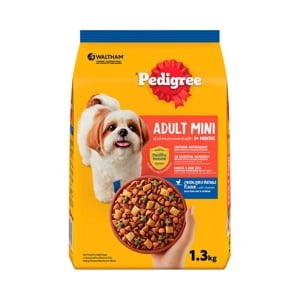 PEDIGREE Mini Dry Dog Food for Small Breed Dogs Chicken, Liver, and Vegetables Flavor 1.3 kg.