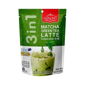 Ranong Tea Instant Matcha Green Tea Latte 20g. Pack 8sachets